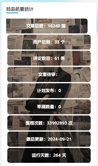 WordPress侧边栏信息统计小工具-网创熊